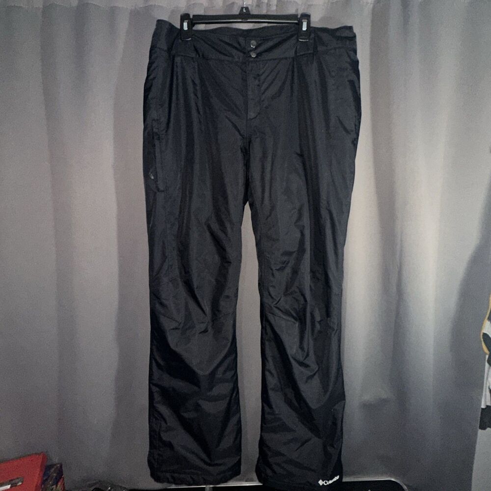 Columbia Omni-Tech Snow Pants Womens XL Black Waterproof Insulated Ski SL8018